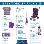 Travel part 3: Pack list, outfits for baby and toddler