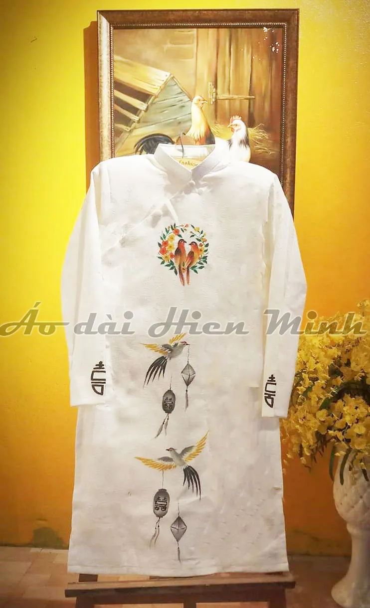 ao dai nam Gam may san