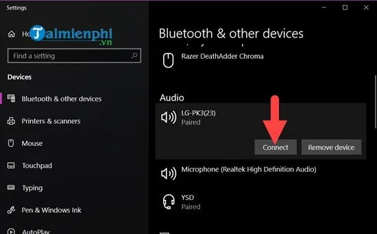 bật tắt Bluetooth trên Windows 10