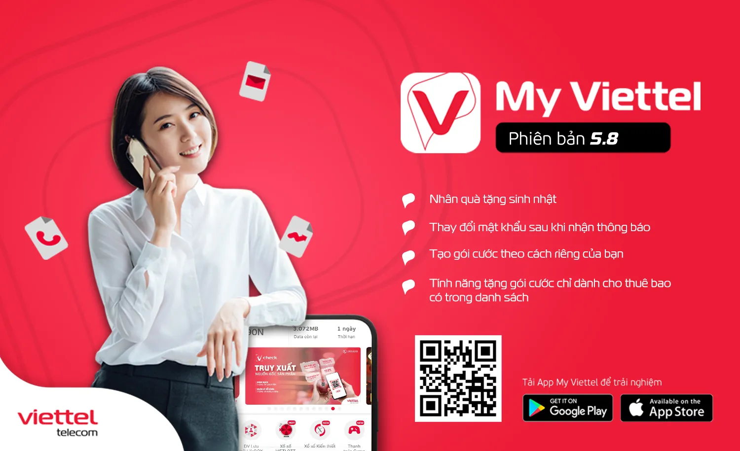 Phiên bản My Viettel 5.8 và những tiện ích nổi bật dành cho khách hàng