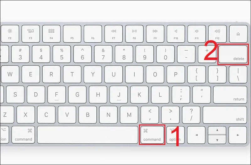 Nhấn tổ hợp phím cmd + delete sau khi chọn file