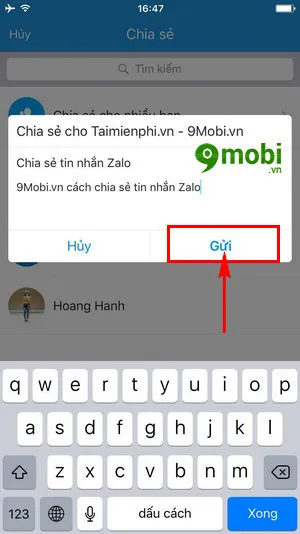 cach chia se tin nhan tren zalo tinh nang chia se 6