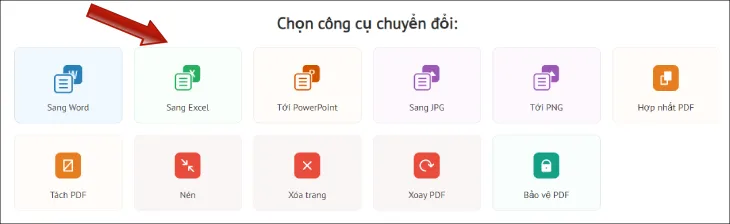 Chọn công chuyển đổi