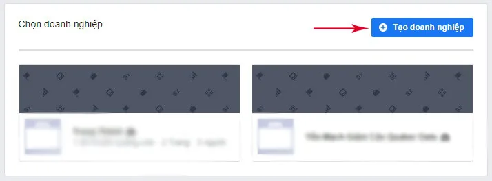 tạo business facebook