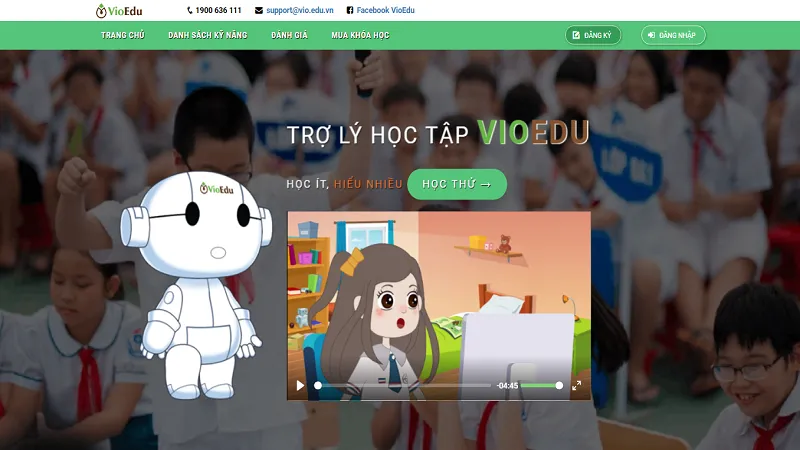 Cách đăng ký tài khoản, đăng nhập VioEdu học, thi Toán