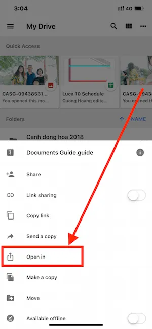 cách tải ảnh từ google drive về iphone