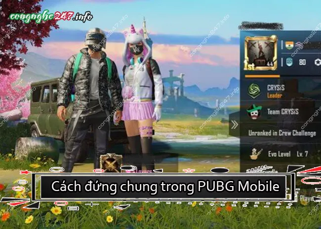 Cách đứng chung trong PUBG Mobile