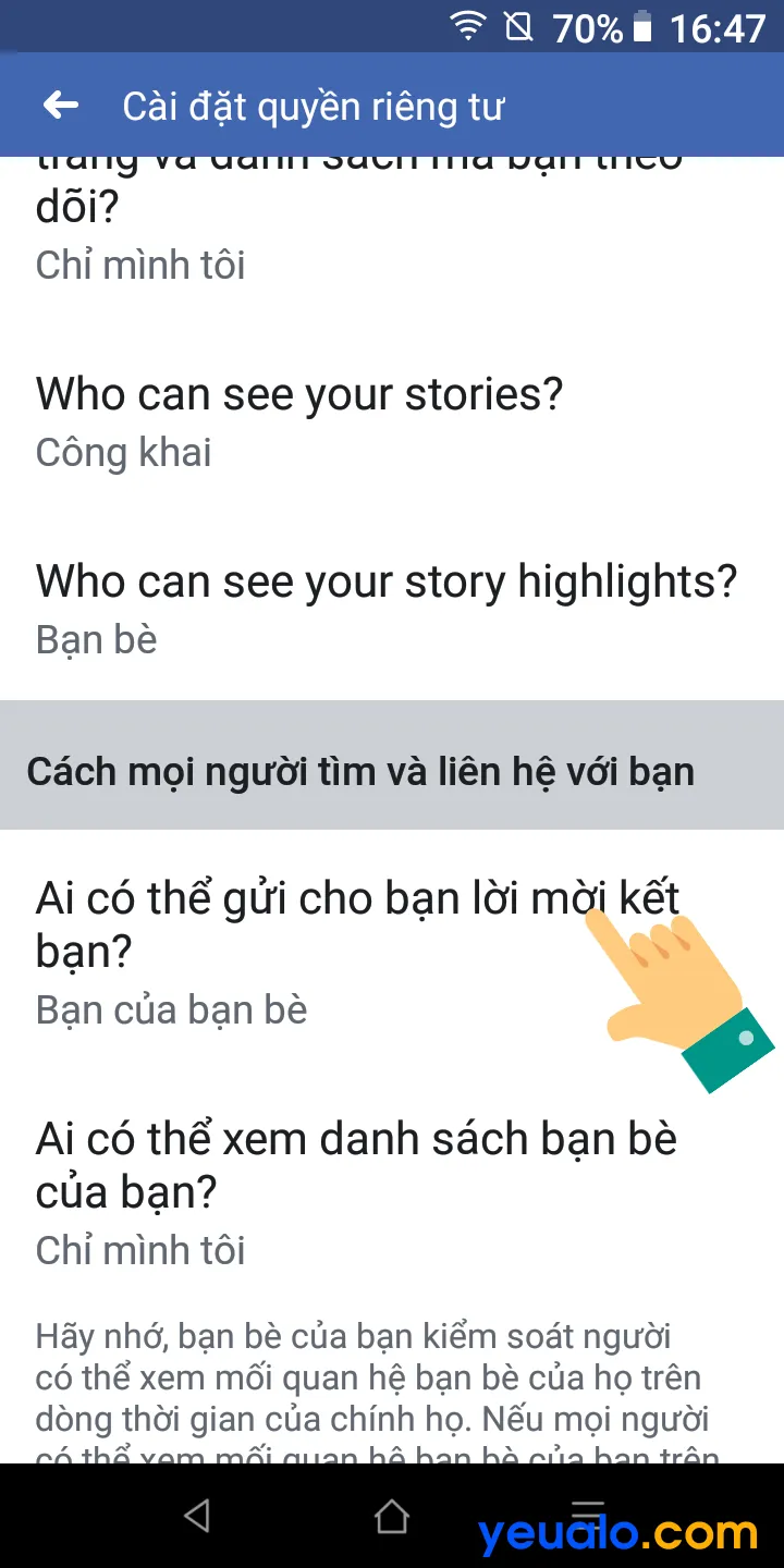 Cách mở nút kết bạn trên Facebook 5