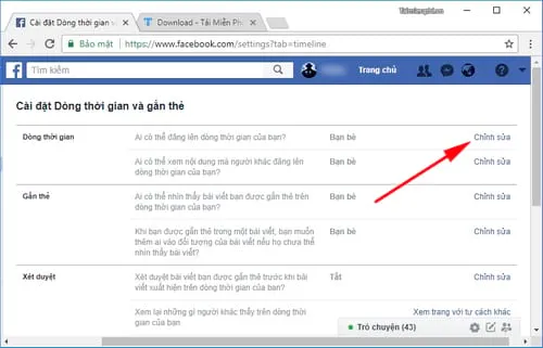 chan nguoi khac dang bai len tuong facebook