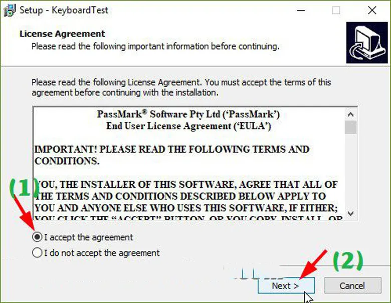 Kiểm tra bàn phím laptop bằng phần mềm KEYBOARDTEST