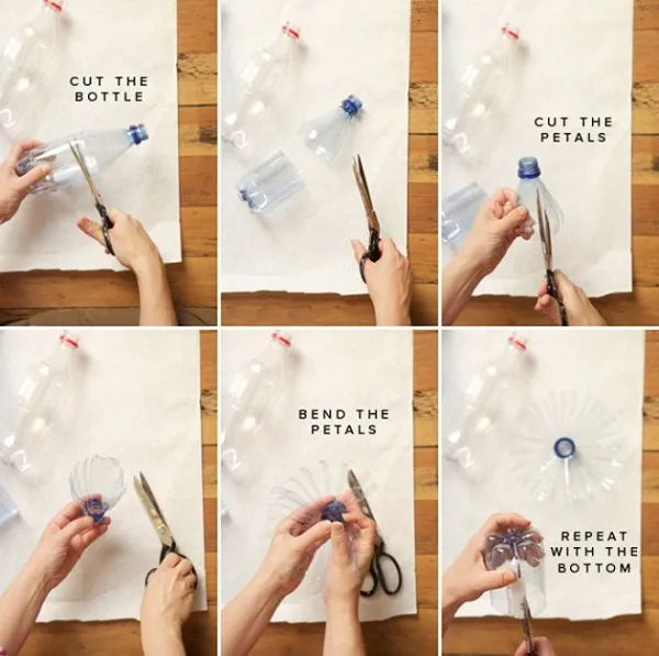 Cách làm chậu hoa từ chai nhựa đơn giản