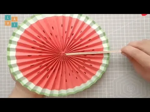 [ORIGAMI] Tập làm quạt giấy hình tròn trung hoa cực kì đơn giản | HOW TO MAKE PAPER FAN | Foci