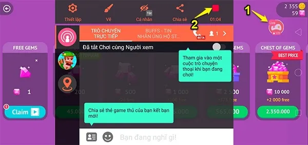 Huong dan livestream game tren facebook bang dien thoai