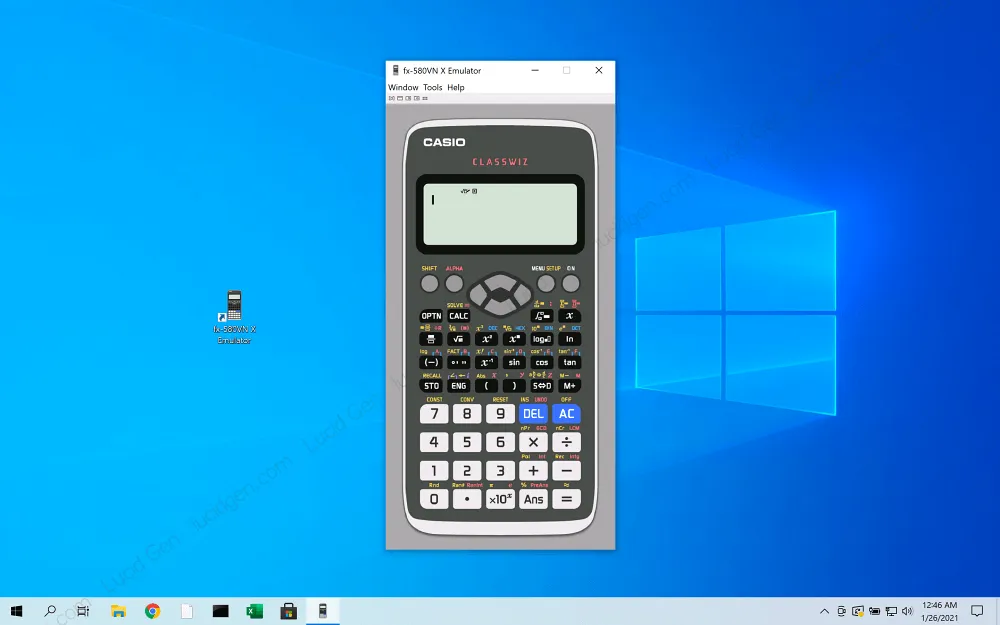 Giả lập máy tính Casio Fx-580VN Plus cho PC Windows thành công