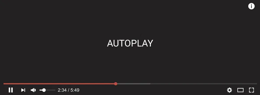 sử dụng tự động phát Autoplay