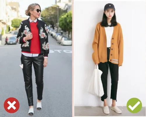 Những sai lầm khi mix đồ với áo cardigan ngắn