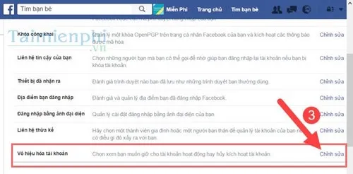 xoa tai khoan facebook tren may tinh