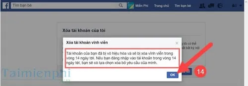 xoa tai khoan facebook tren may tinh