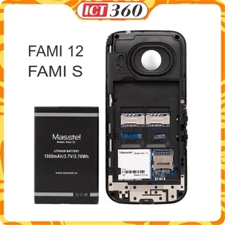 Pin Masstel Fami 12 zin mới dung lượng chuẩn 1000 mah