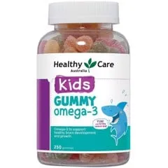 Kẹo dẻo bổ sung Omega 3 cho bé Healthy Care Gummy Omega-3 250 viên của Úc