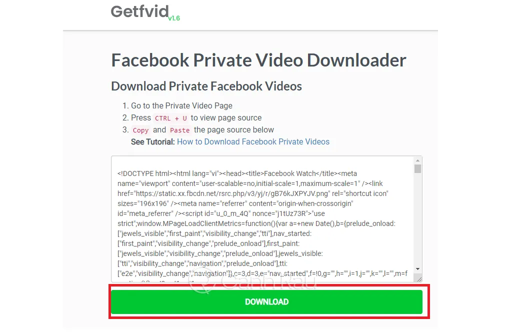 Cách download video từ trang web không cho download hình 9