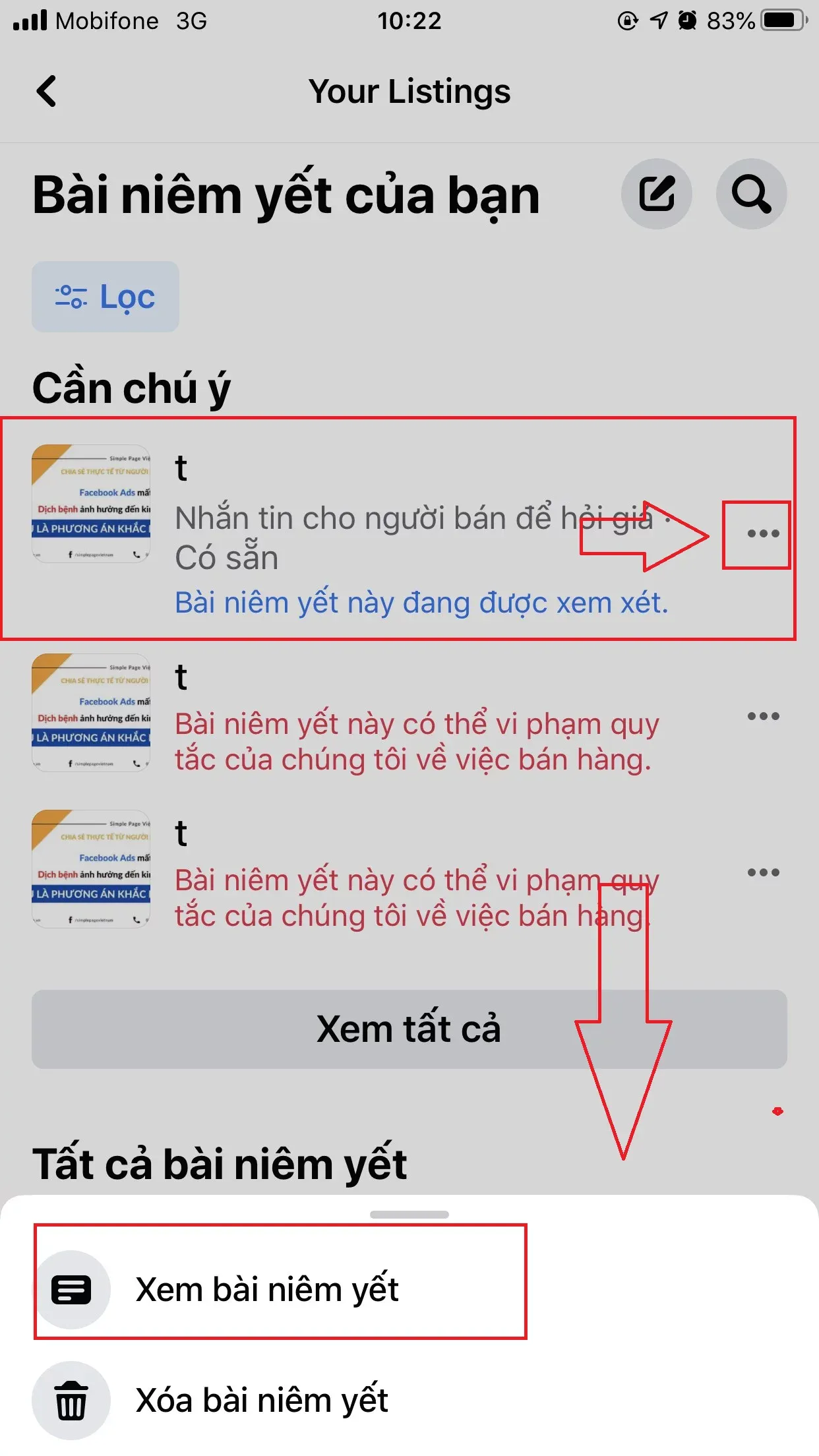 Lúc này sẽ hiển thị ra bài đăng lên nhóm đã bị đổi định dạng  Bấm vào biểu tượng ba chấm như ảnh  Tắt định dạng bán hàng.