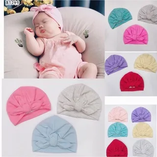 ( CHỌN MÀU ) Mũ Turban Thắt Nơ Cho Bé Gái 6-12 Tháng / Nhiều Mẫu