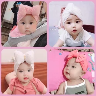 MŨ TURBAN CHO BÉ RẺ ĐẸP - MŨ TUBAN THẮT NƠ XINH XẮN - VỪA SÀNH ĐIỆU VỪA CHE THÓP CHO BÉ SƠ SINH - 24M