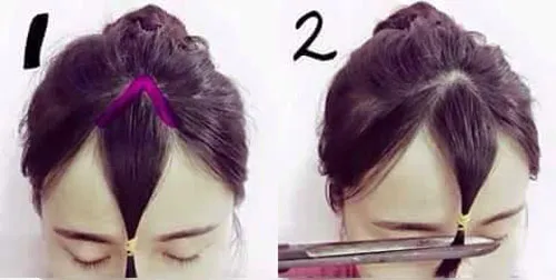 Sửa tóc mái dài thành tóc mái lưa thưa Hàn Quốc chỉ với 3 bước này