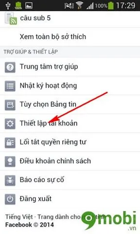 tim kiem bai dang tren Facebook