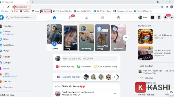 Vào trang Facebook trên thiết bị của bạn