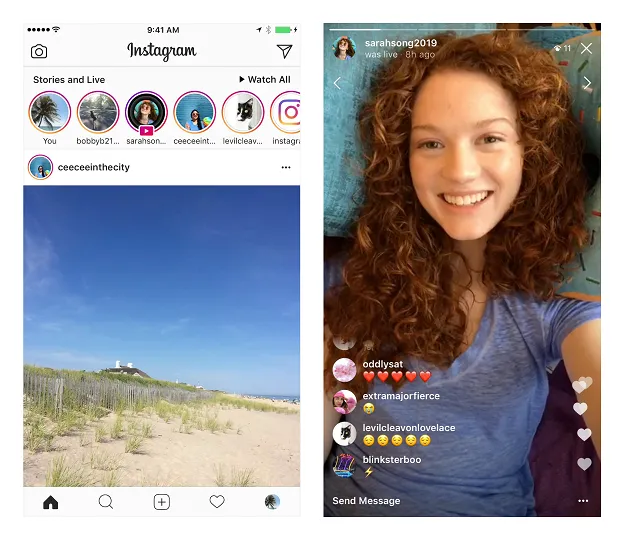 xem lại video Live Streams trên Instagram