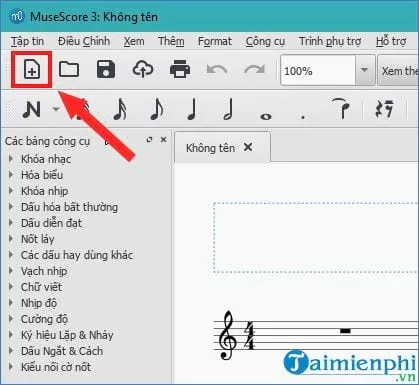 cach dung musescore tao ban nhac moi 3