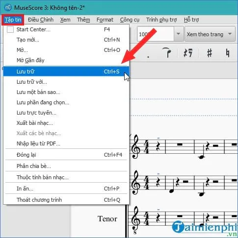 cach dung musescore tao ban nhac moi 12