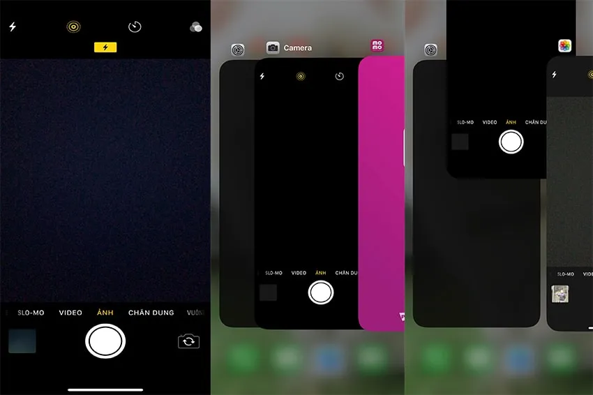 Đóng ứng dụng camera và mở lại cũng là cách sửa lỗi camera bị đen