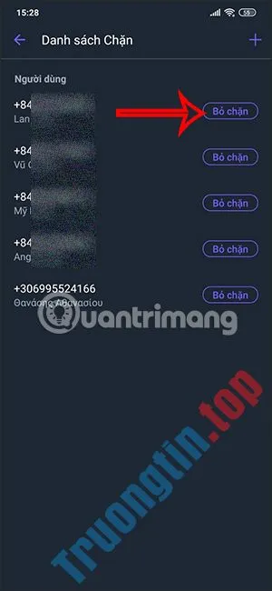 Hướng dẫn chặn tin nhắn Viber trên điện thoại