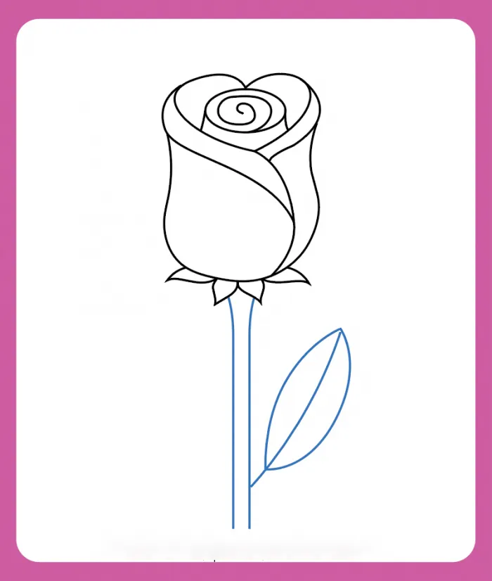 Hoa hồng cho bé tô màu