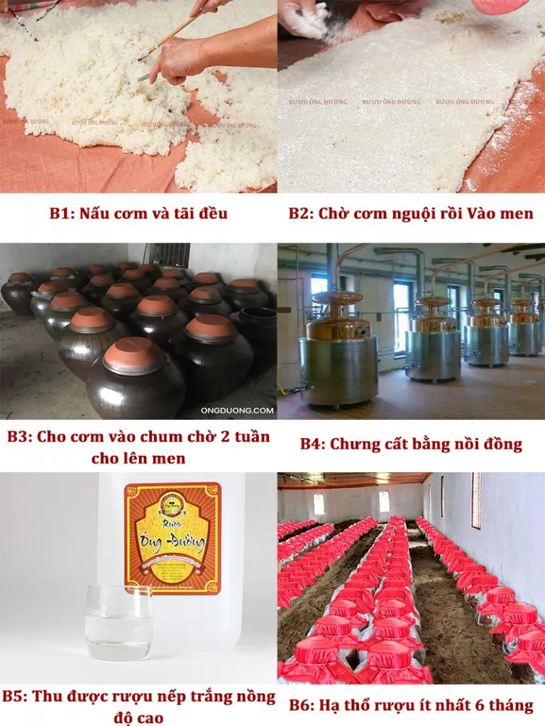 Quy trình sản xuất rượu gạo truyền thống