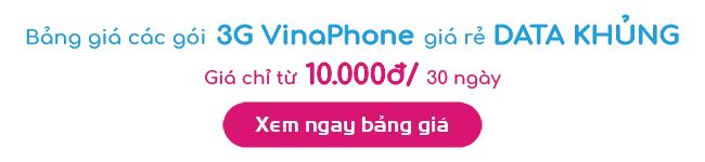 Các gói cước 3G VinaPhone theo tháng giá rẻ