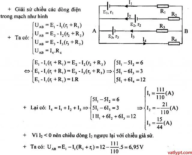 Định luật ôm cho đoạn mạch chứa nguồn, máy thu, vật lí lớp 11