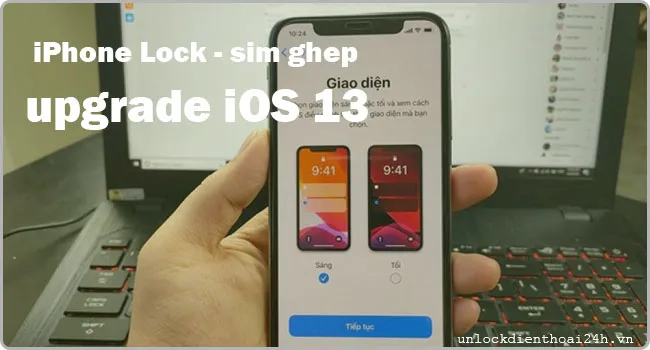 Nang cap iOS 13 cho iphone lock