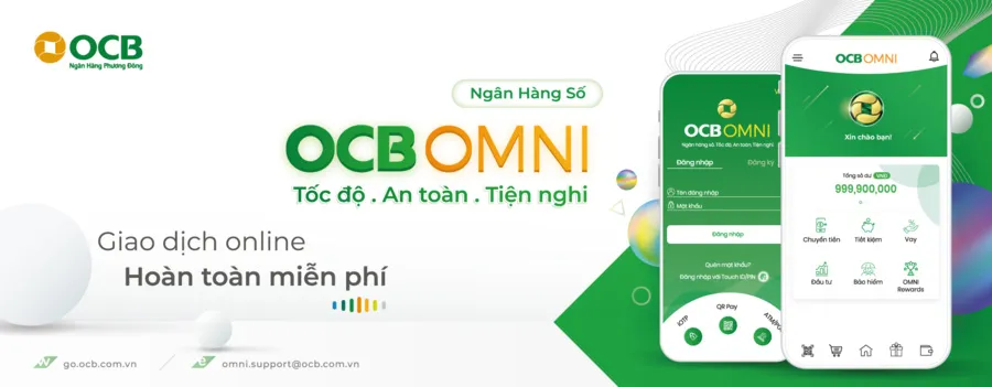 OCB OMNI - sự lựa chọn tốt nhất về các dịch vụ ngân hàng online.