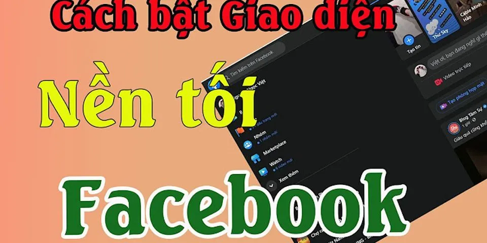 Cách bật chế độ tối trên Facebook máy tính