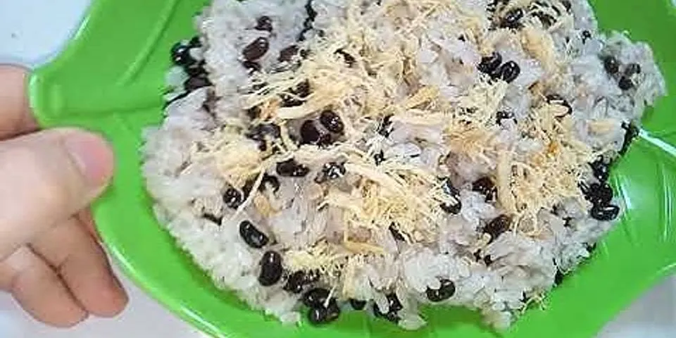 Cách nấu xôi đỗ đen dừa nạo