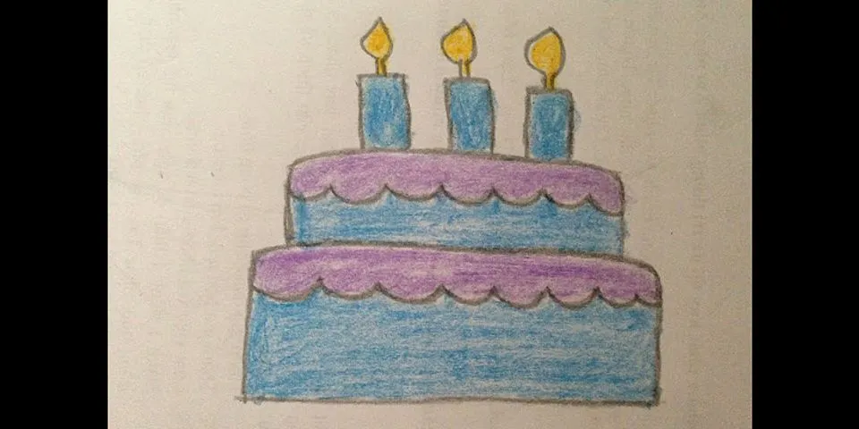 Cách Vẽ bánh sinh nhật đẹp nhật