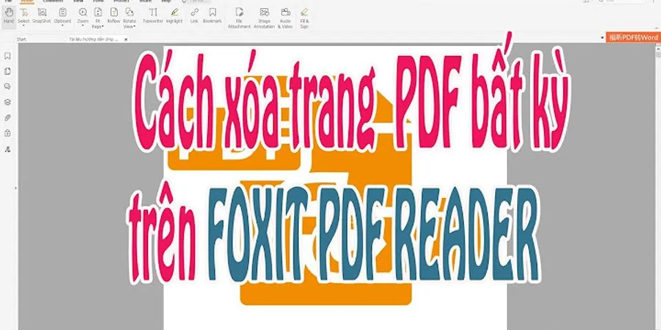Cách xóa trên file PDF
