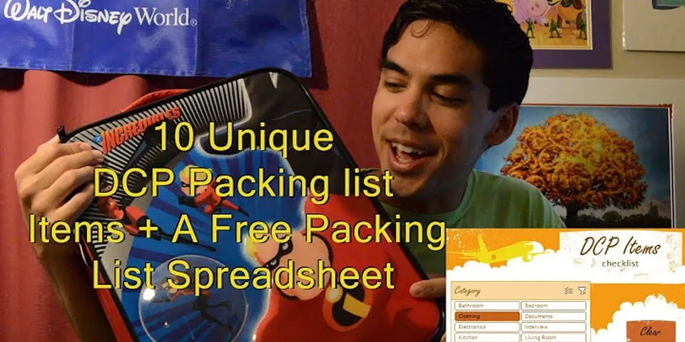 College packing list Google sheets Template
