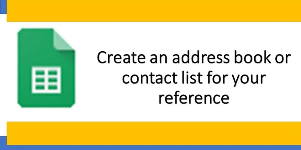 Contact list template Google Sheets