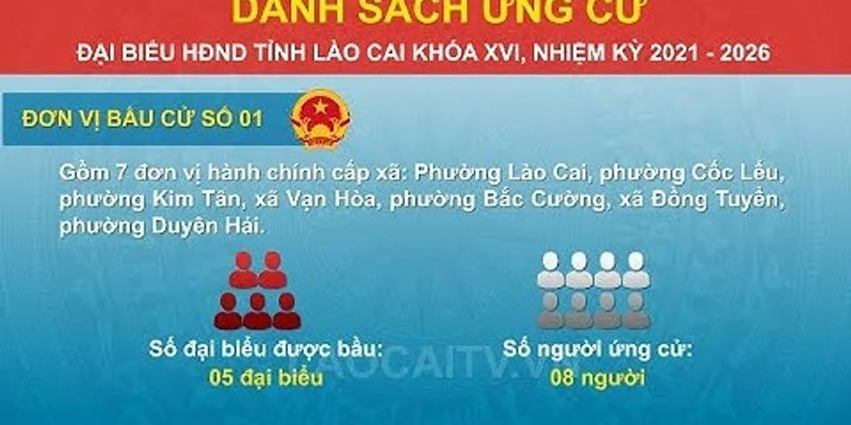 Danh sách ứng cử đại biểu Hội đồng nhân dân tỉnh Hải Dương