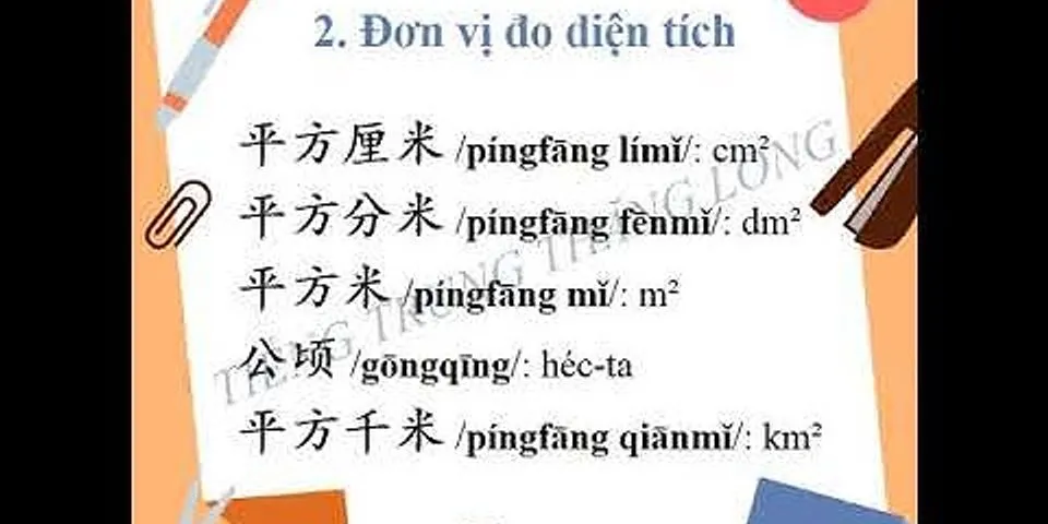 Đơn vị tính tiếng Trung là gì